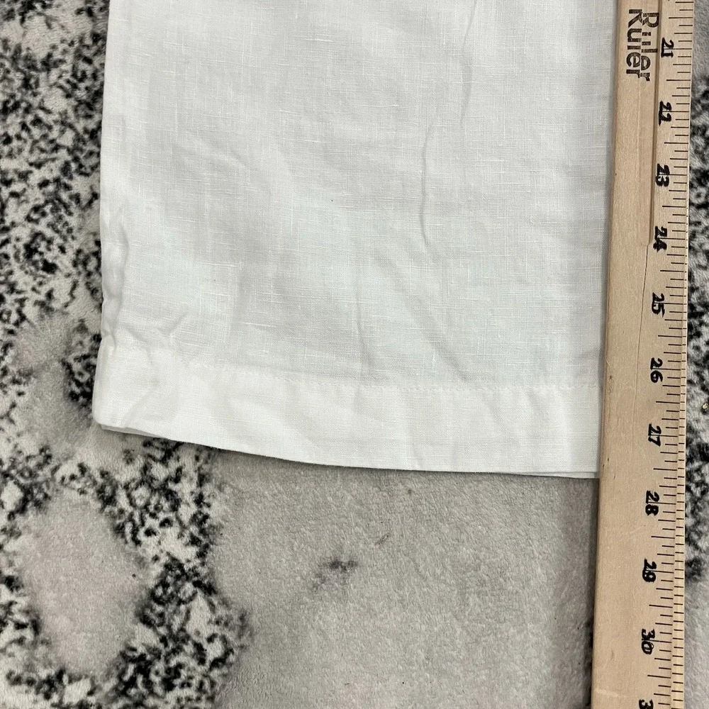 James Perse Linen Pants White Drawstring Wide Leg Relaxed USA Size 1 Small - Picture 4 of 11